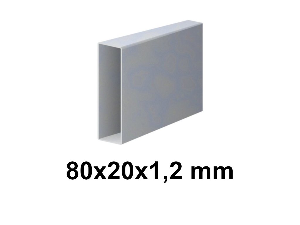 Pozinkovaný jeklový profil 80x20x1,2 mm 6 (JOKL-80x20x1.2-ZN-6)
