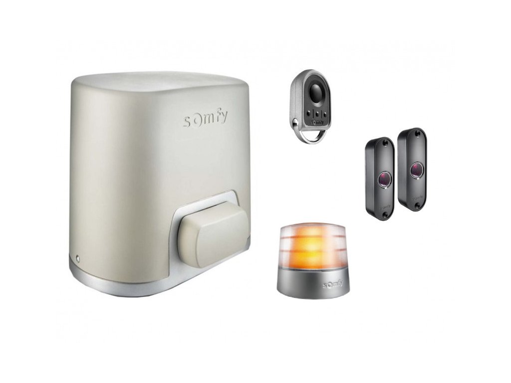 SOMFY Elixo Smart io EE sada pohonu s fotobuňkami, ovladačem a majákem (D)