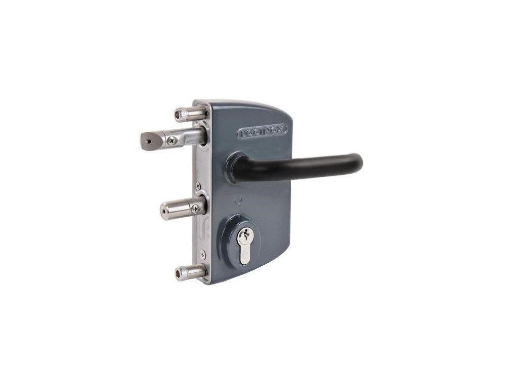 LOCINOX LAKQ 6060 zámek s práškově lakovaným hliníkovým tělem a nerezovým mechanismem pro profil 60x60, antracit RAL7016, B