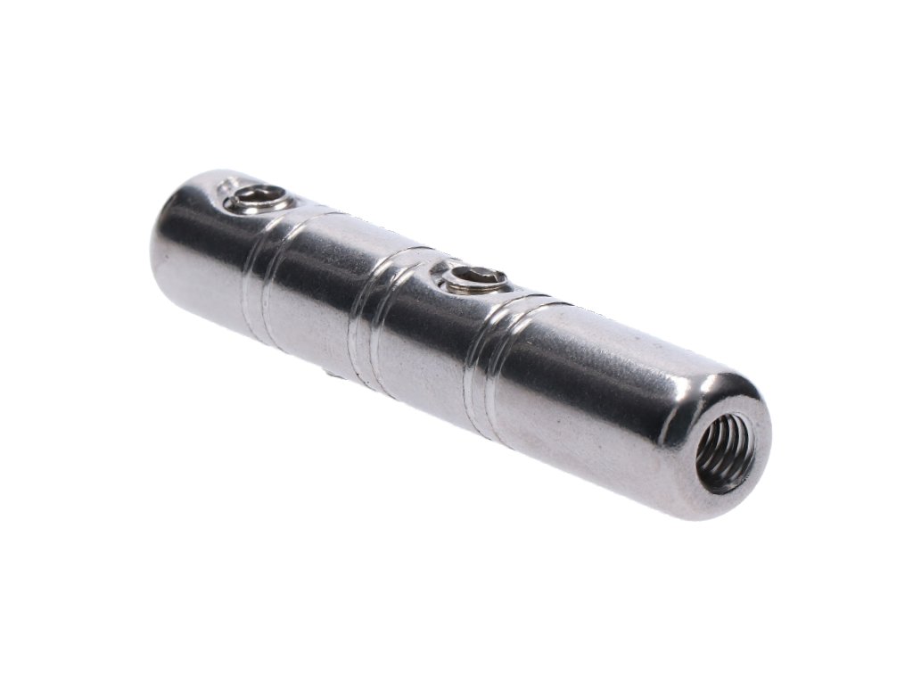 Rukojeť pro nerezový drát ø4mm, závit M6, broušená nerezová ocel K320/ AISI304