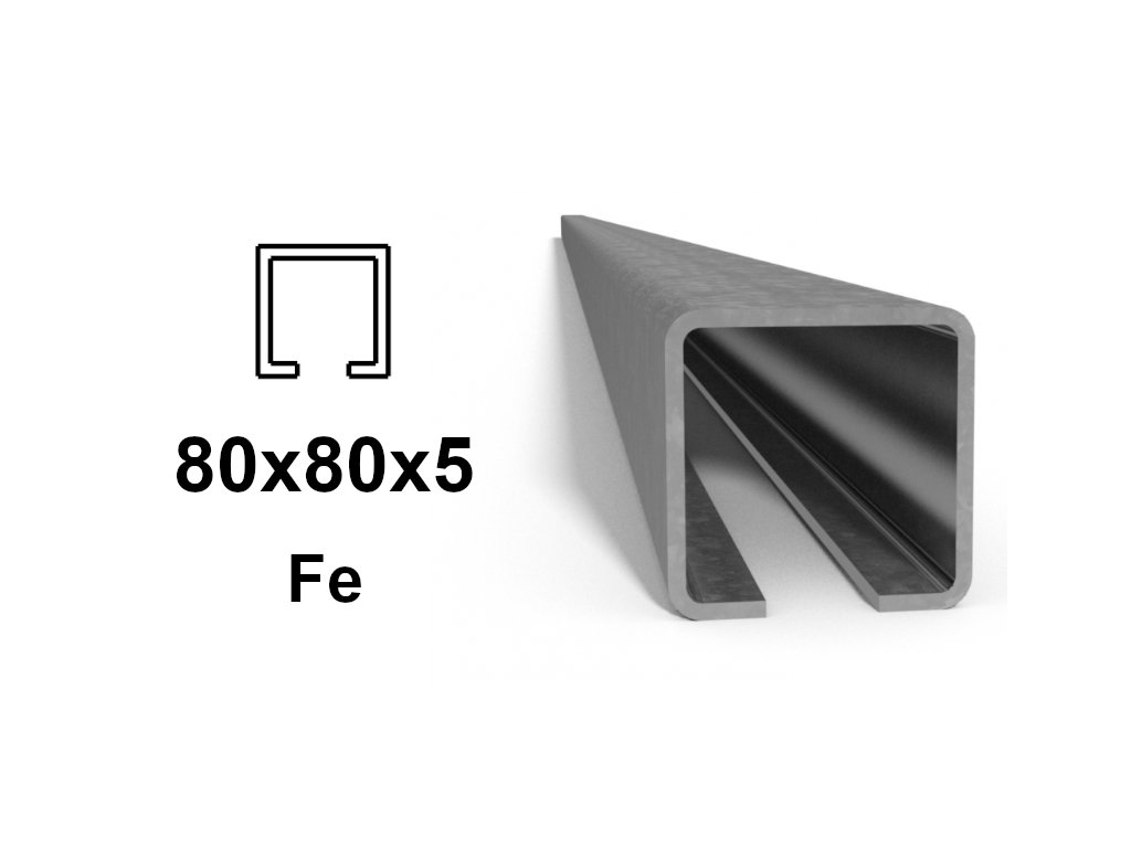 C-profil 80x80x5 mm, Fe