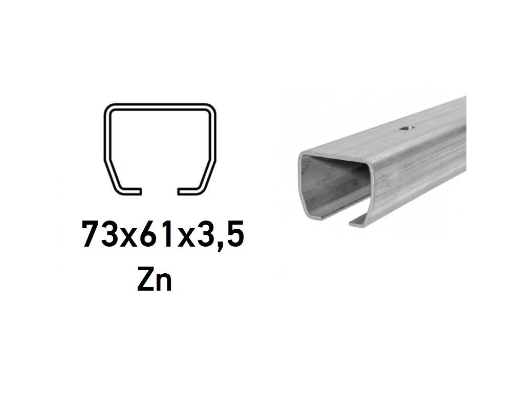 CAIS C-profil 73x61x3,5mm s otvory pro šrouby, Zn, STAGE SZ 6