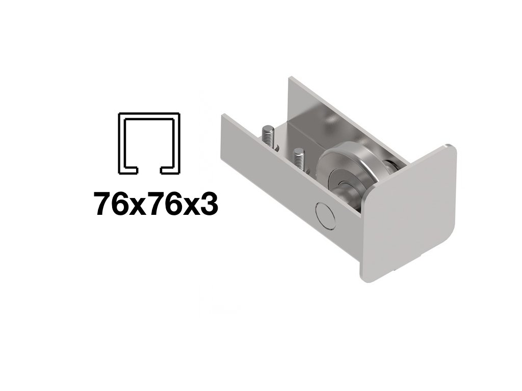 Spodní nájezd - INOX, 76x76