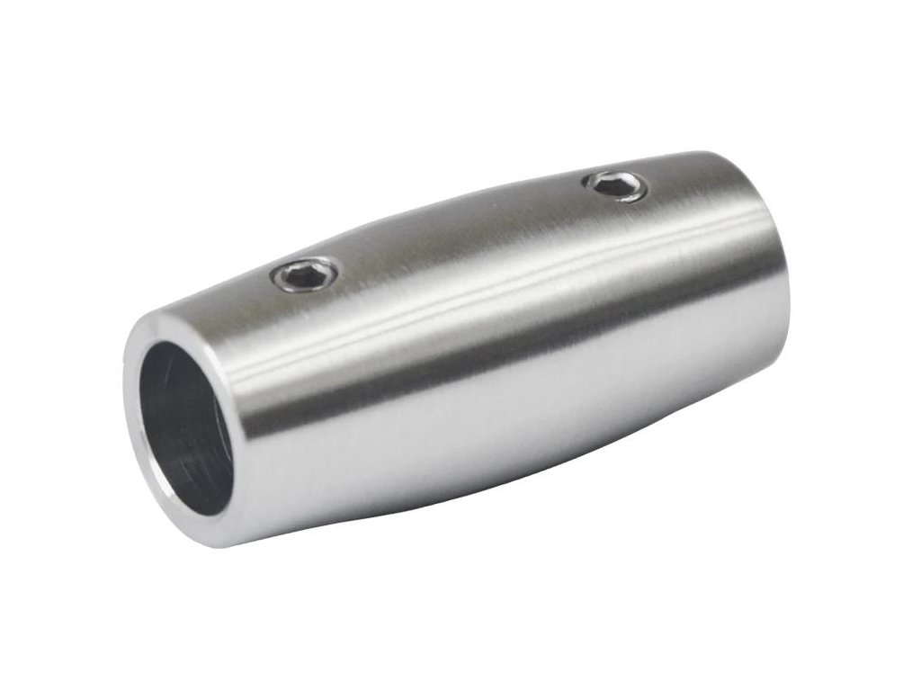 Vnější spojka z nerezové oceli, přímá, pro spojení dvou trubek ⌀12 mm,(20/45mm /M5) AISI304, abrazivní