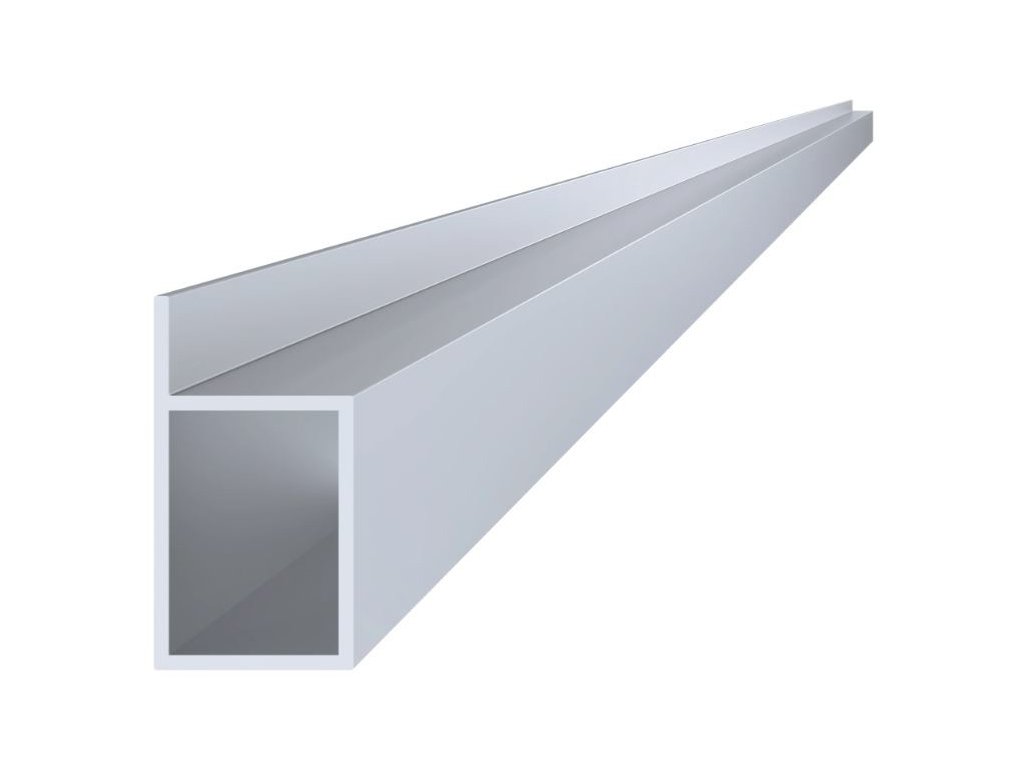 Hliníkový uzavřený profil ve tvaru L 40x55x75x3, s výstupkem