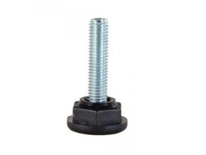 Nivelační noha ø30mm - nastavitelný závit, plast, bez kloubů