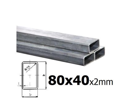 Sada profilů jokl pro výrobu posuvných bran 80x40x2 mm