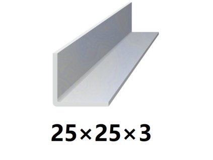 Ocelová tyč ve tvaru L 25x25x3 (profil L), bez povrchové úpravy