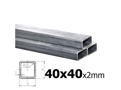 Sada kovadlinkových profilů pro výrobu posuvných bran 40x40x2 mm