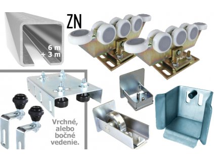 Sada pro výrobu samonosné posuvné brány do šířky průjezdu 6,5 m s pozinkovaným C-profilem