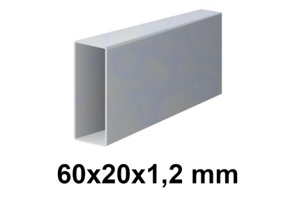 Pozinkovaný jeklový profil 60x20x1,2 mm 3 (JOKL-60x20x1.2-ZN-3)