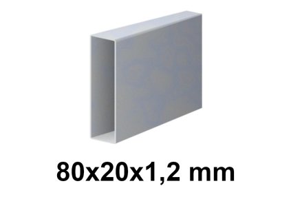 Pozinkovaný jeklový profil 80x20x1,2 mm 2 (JOKL-80x20x1.2-ZN-2)
