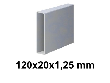Pozinkovaný jeklový profil 120x20x1,25 mm 3 (JOKL-120x20x1.25-ZN-3)