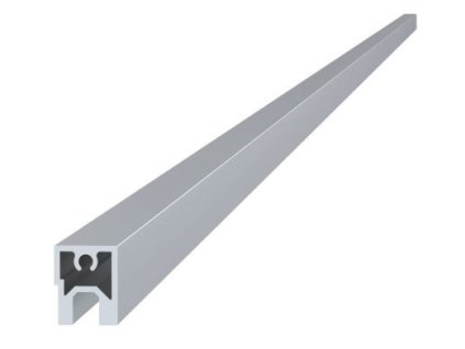 Hliníková plotová lišta 20x16 mm, pro zakončení drážkových lišt