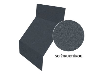 Hliníková plotová lišta ve tvaru Z, 100x45 mm, antracitová RAL7016 s texturou