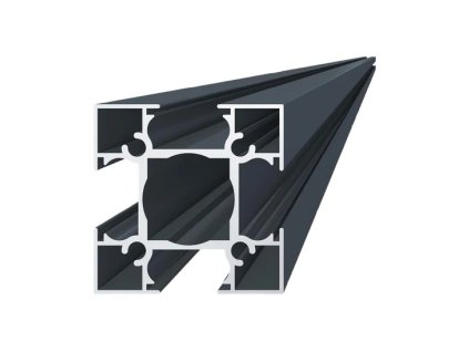 Hliníkový sloupek profil 70x70 pro uchycení výplně, antracit RAL7016 se strukturou