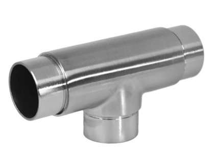 Spojka z nerezové oceli, přechodová, pro spojení tří trubek ⌀42,4x2mm, AISI304, abrazivní