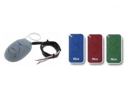 Sada pro ovládání jakékoli automatizace NICE-INTIKIT s dálkovým ovládáním a externím přijímačem NICE-OX2