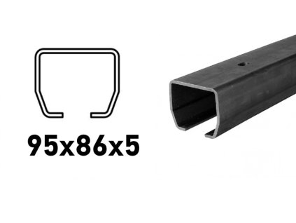 CAIS C-profil 95x86x5mm s otvory pro šrouby, Fe, STAGE MB 6