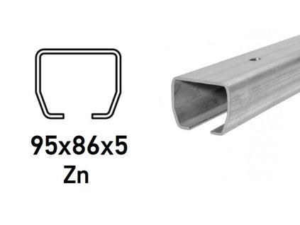 CAIS C-profil 95x86x5mm s otvory pro šrouby, Zn, STAGE MZ 6