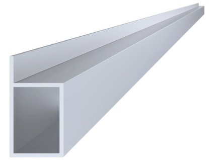 Hliníkový uzavřený profil ve tvaru L 40x55x75x3, s výstupkem
