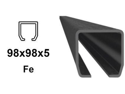 C-profil 98x98x5 mm, Fe