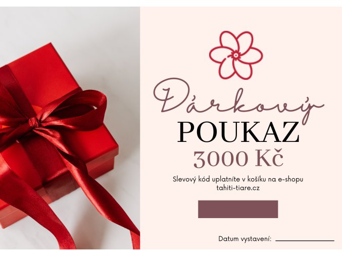 Dárkový poukaz 3000 Kč