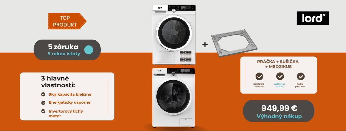 LORD W14+T14+MK9 Sada práčka + susiška + medzikus