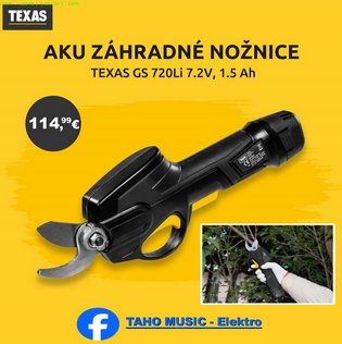 Texas Aku záhradné nožnice