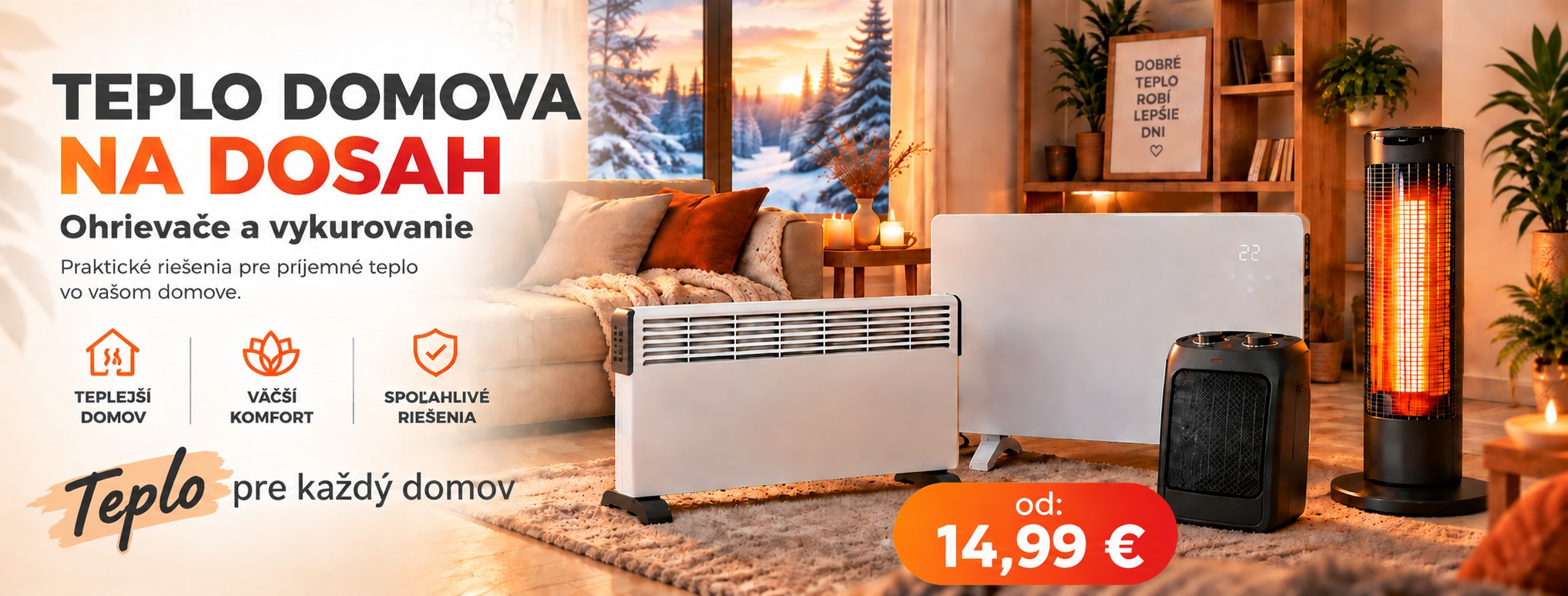 Ohrievače v ponuke