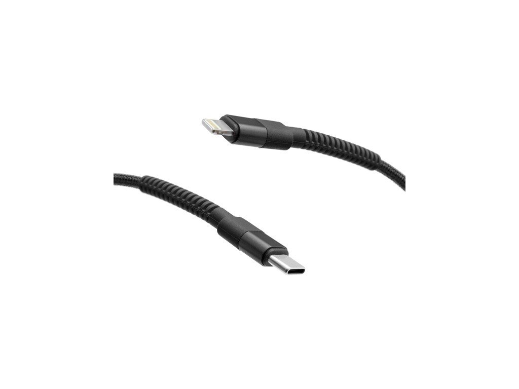 Sturdo pletený kábel Type C na Lightning 20W 2M 3A, čierny