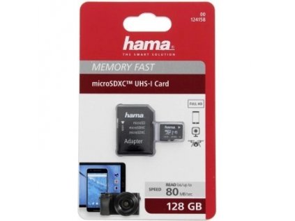 Hama microSDXC 128 GB Class 10 UHS I 01