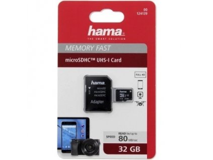 Hama microSDHC 32 GB Class 10 UHS I 80 01
