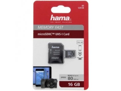 Hama microSDHC 16 GB Class 10 UHS I 80 01