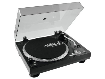 Omnitronic BD 1390 USB, gramofón s remienkovým pohonom, čierny 01