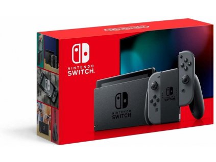 Nintendo Switch with grey Joy Con 1
