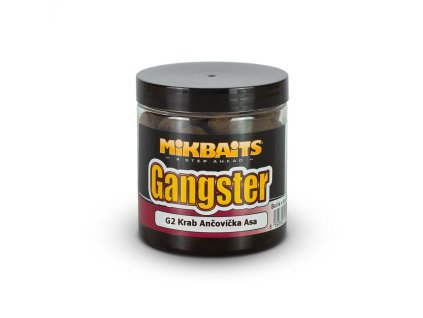 Dipované boilies Mikbaits Gangster 250ml (Příchutě G2 Krab Ančovička Asa 16mm)