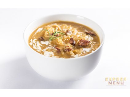 2 porce Expres Menu Zelná polévka s klobásou