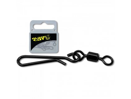 Black Cat Obratlík s karabinkou uni clip black 5ks