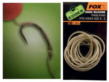 Fox Edges Hook Silicone 2-6 1,5m trans-khaki