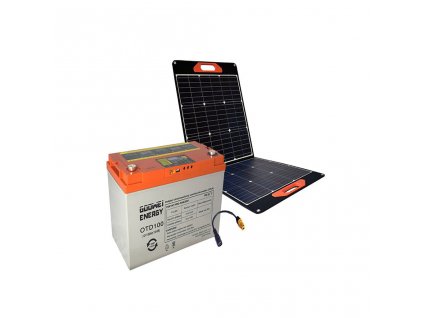 13041 goowei energy set baterie otd100 100ah 12v a prenosneho solarniho panelu 100w