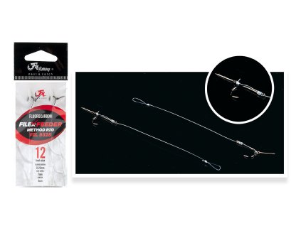 Filfishing Návazec Method Feeder Fluorocarbon Rig (Velikost 10 - 18mm)