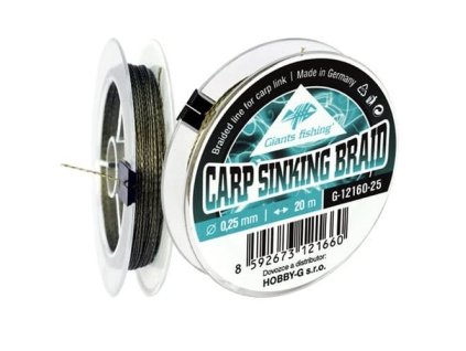 Giants fishing Carp Sinking Braid 20m (Varianta 0,16mm)