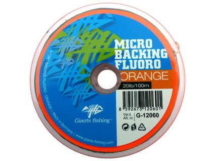 62322 giants fishing micro backing fluoro orange 20lb 100m