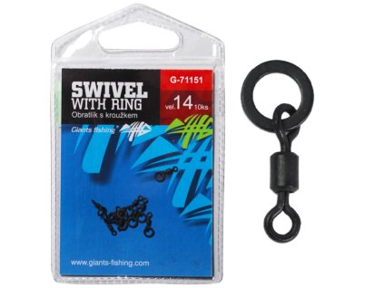 64788 giants fishing obratlik s krouzkem swivel with ring vel 14 10ks