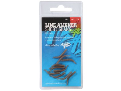 65682 giants fishing rovnatka na hacek line aligner short shank large brown hook 2 6 10ks