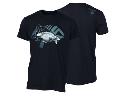 Giants fishing Tričko pánské modré Rybář s kaprem (Varianta vel. XL)