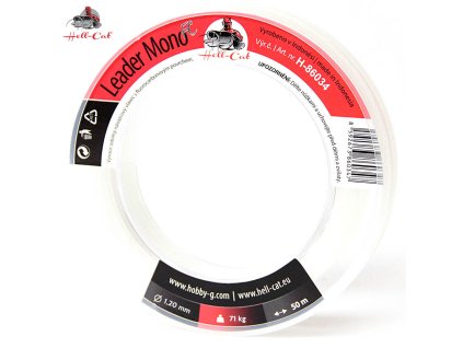 Hell-Cat Vlasec návazcový Leader Mono FC 50m (Varianta 0,70mm, 34kg)