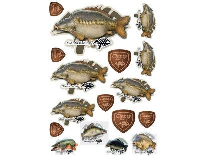 67263 mix nalepek giants fishing kapr radkac 10ks