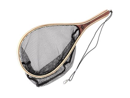 66285 snowbee dreveny raketovy podberak wooden landing net large